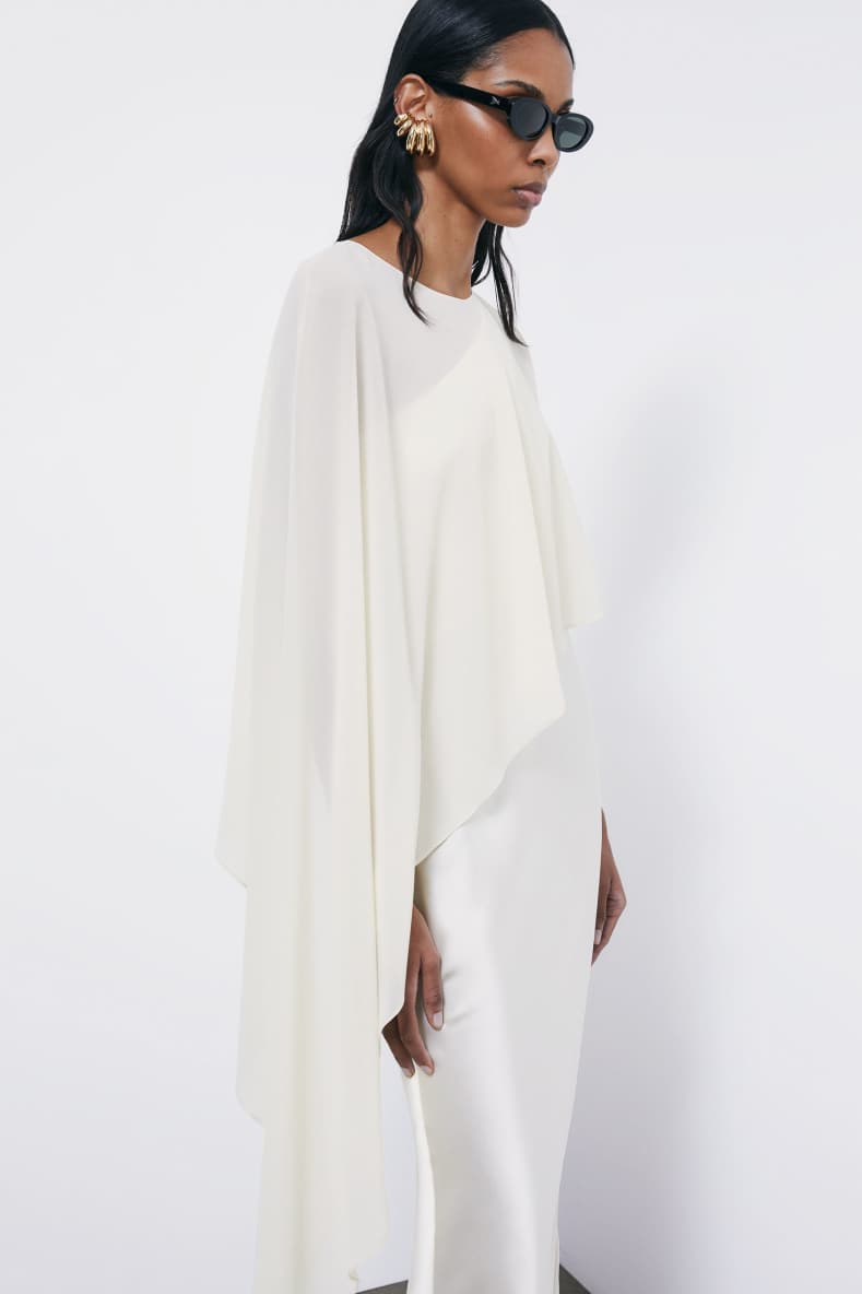 Asymmetric draped shoulder cover, 0, Patrizia Pepe