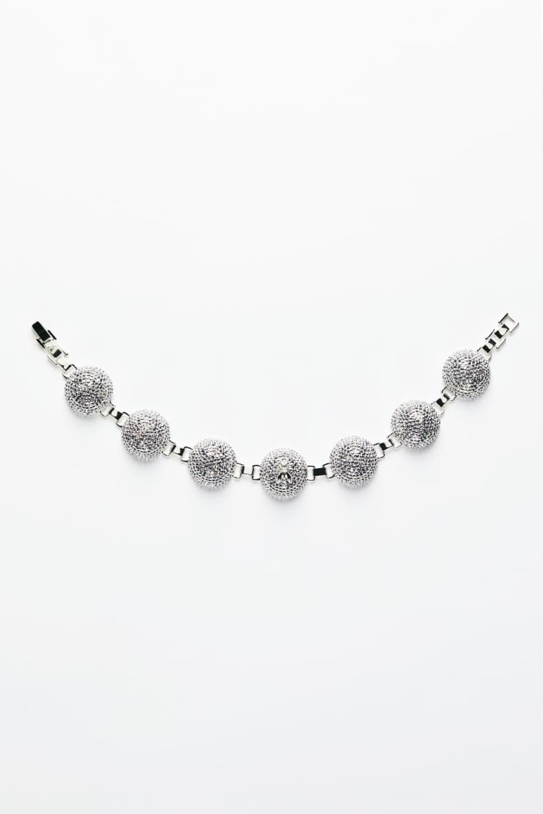 Crystal Sphere Necklace, Silver, Patrizia Pepe
