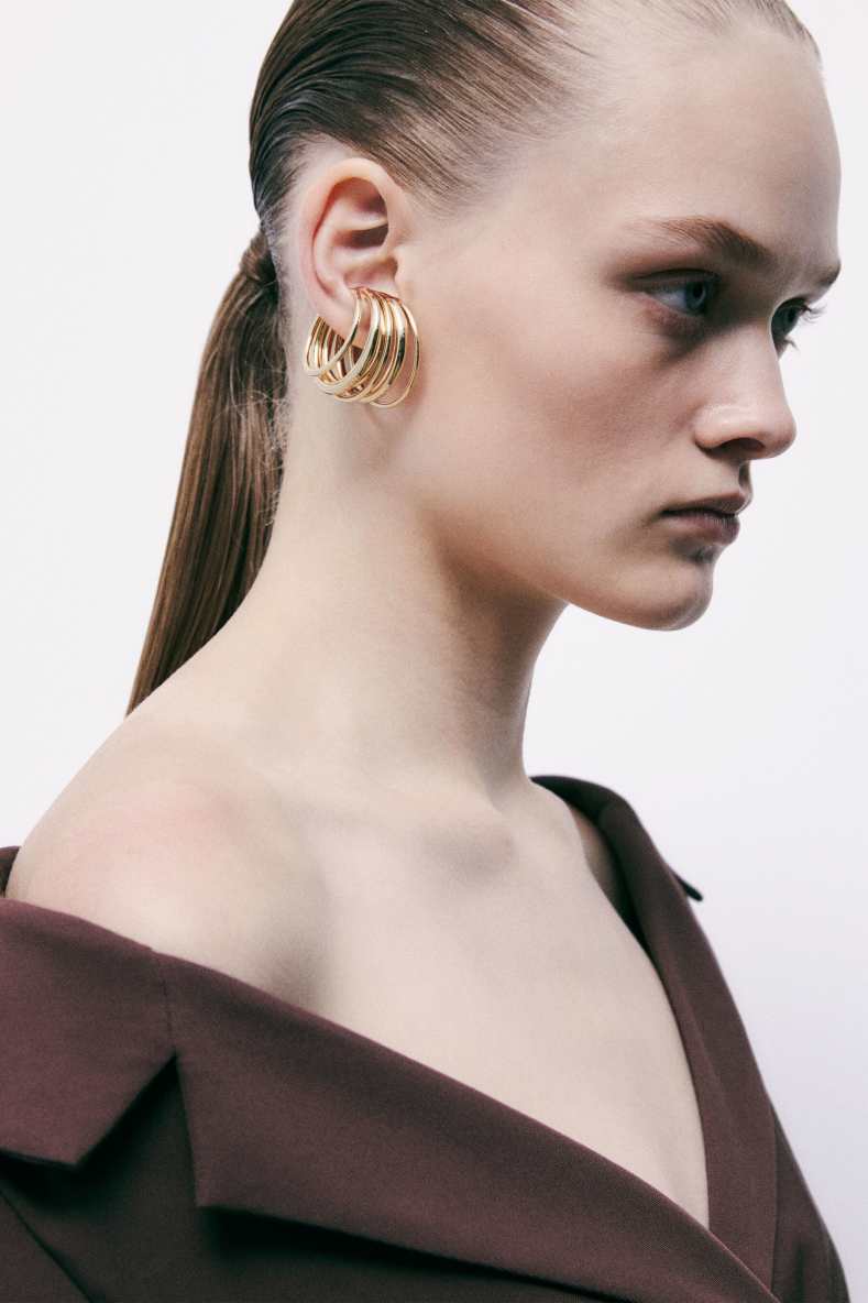 Light Circle Earcuff, Gold, Patrizia Pepe