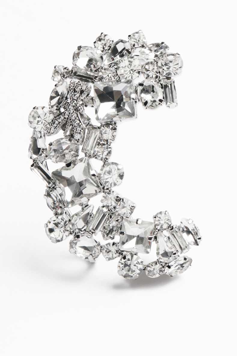 Diamond Cut ear cuff, Silver, Patrizia Pepe
