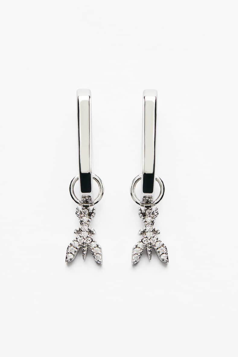Micro Fly strass earring, Silver, Patrizia Pepe