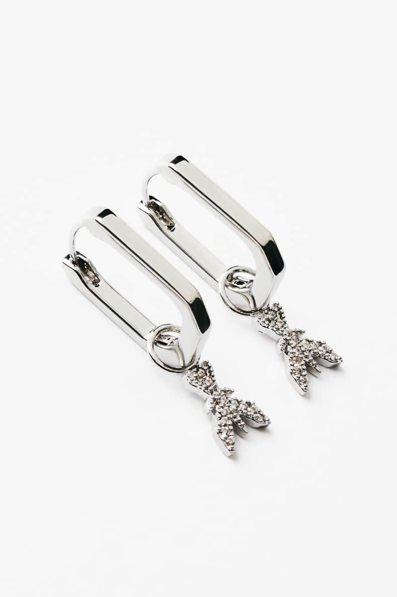 Micro Fly strass earring, Silver, Patrizia Pepe