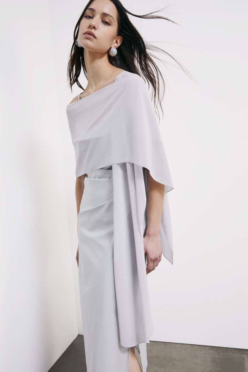 Elegant scarf stole, Grey, Patrizia Pepe