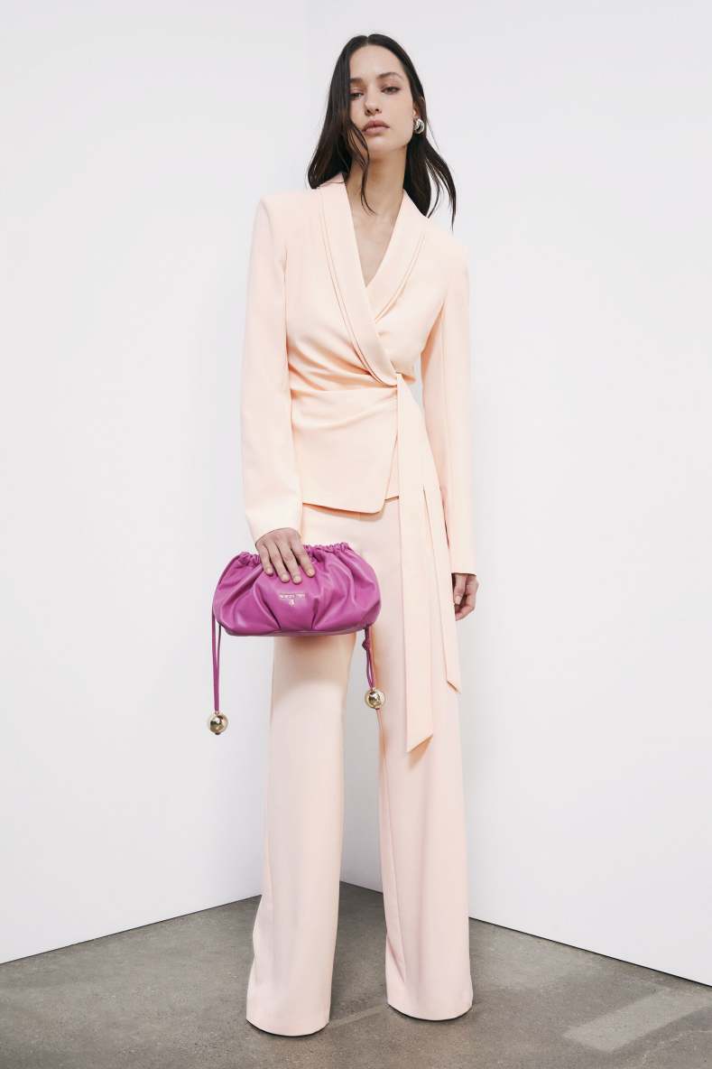 Leather Clutch &ldquo;Bubble&rdquo; Small, Purple, Patrizia Pepe