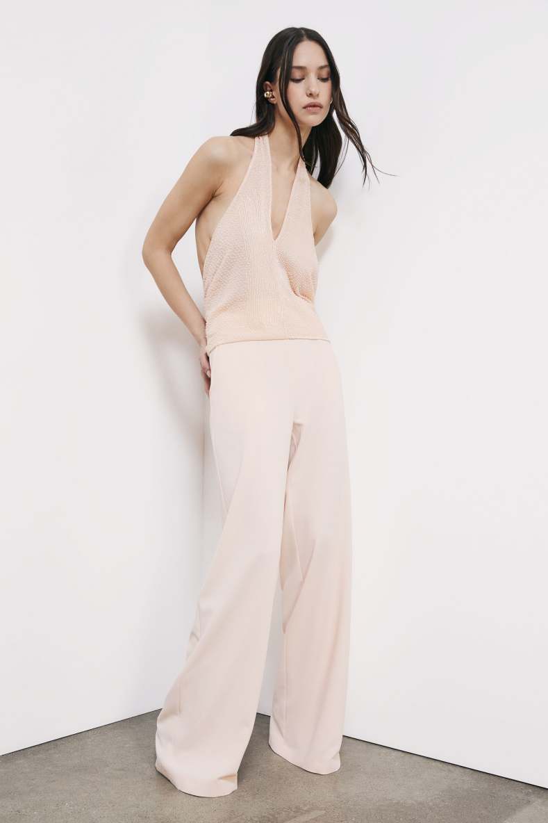 Palazzo cr&ecirc;pe trousers, Pink, Patrizia Pepe