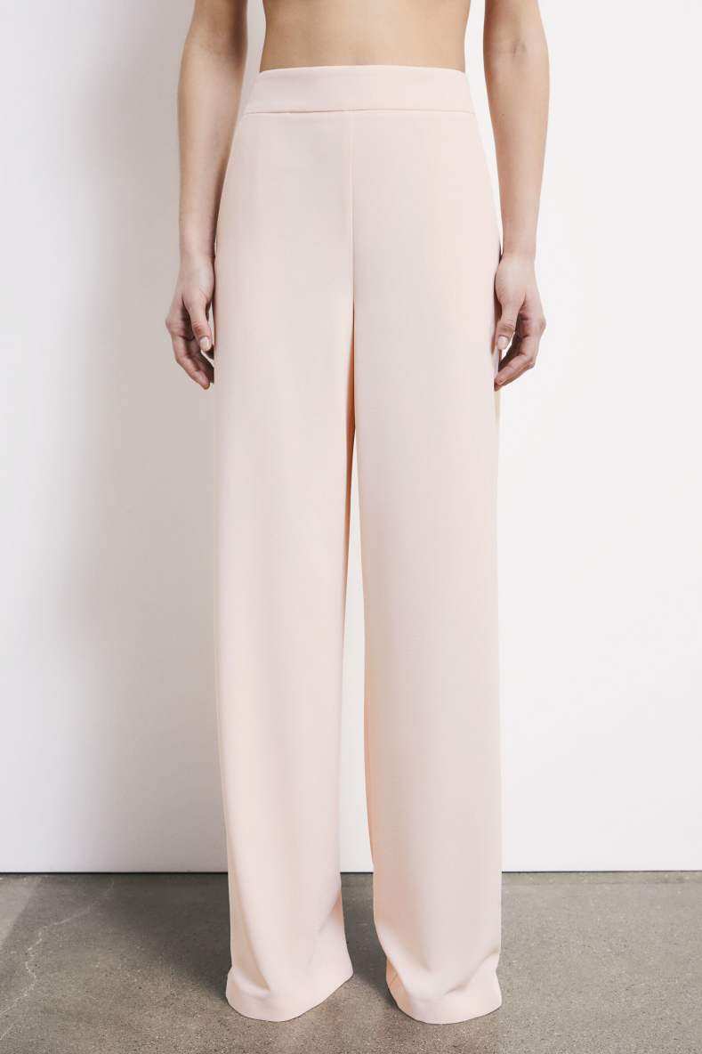 Palazzo cr&ecirc;pe trousers, Pink, Patrizia Pepe