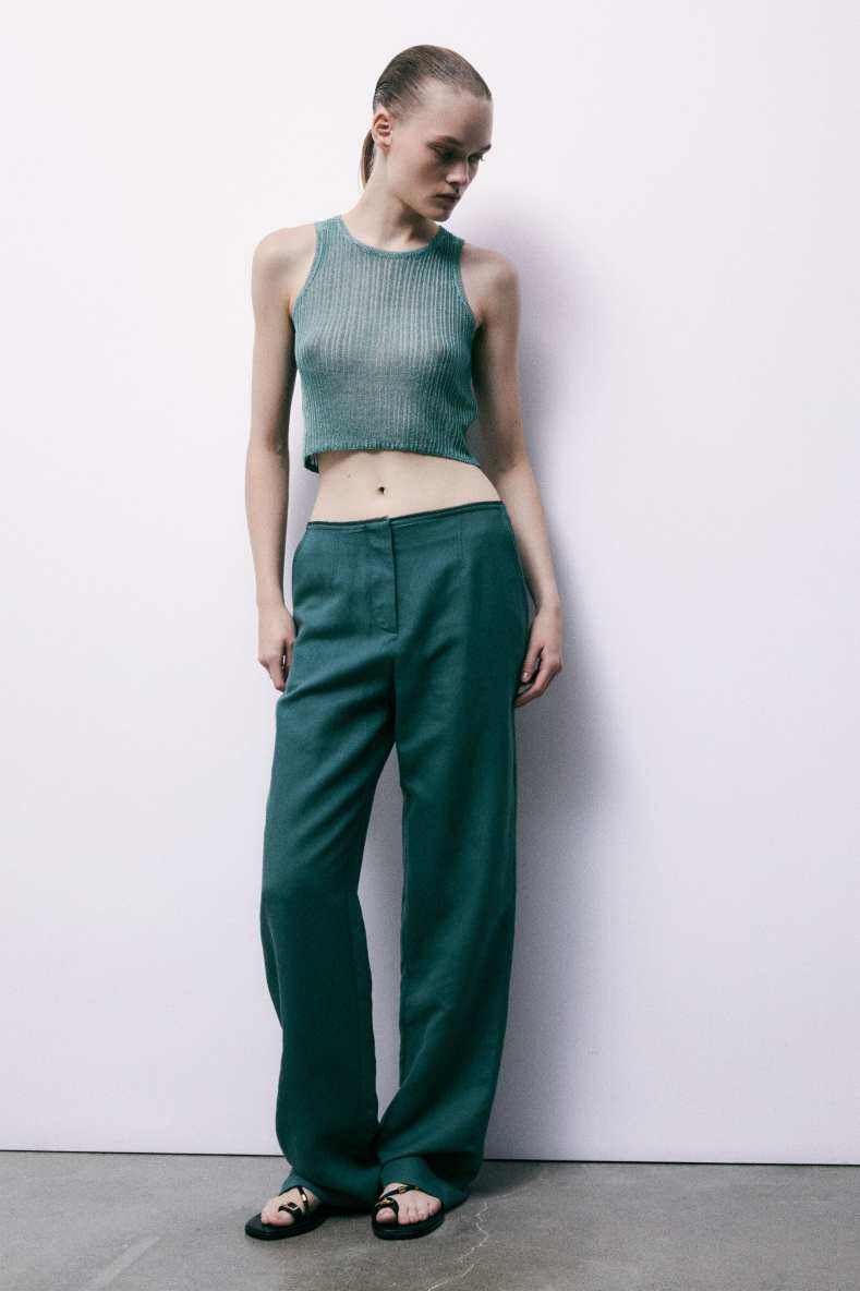 Lightweight knit tank, Green, Patrizia Pepe