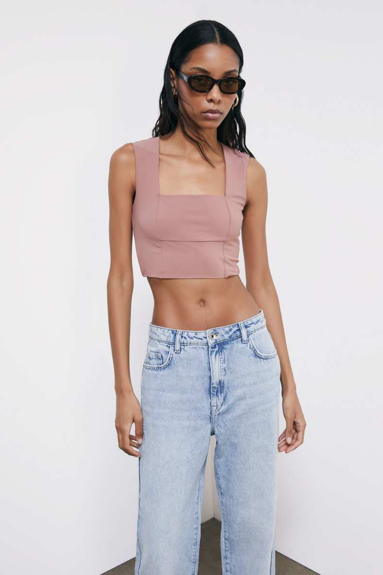 Technical jersey top, Pink, Patrizia Pepe