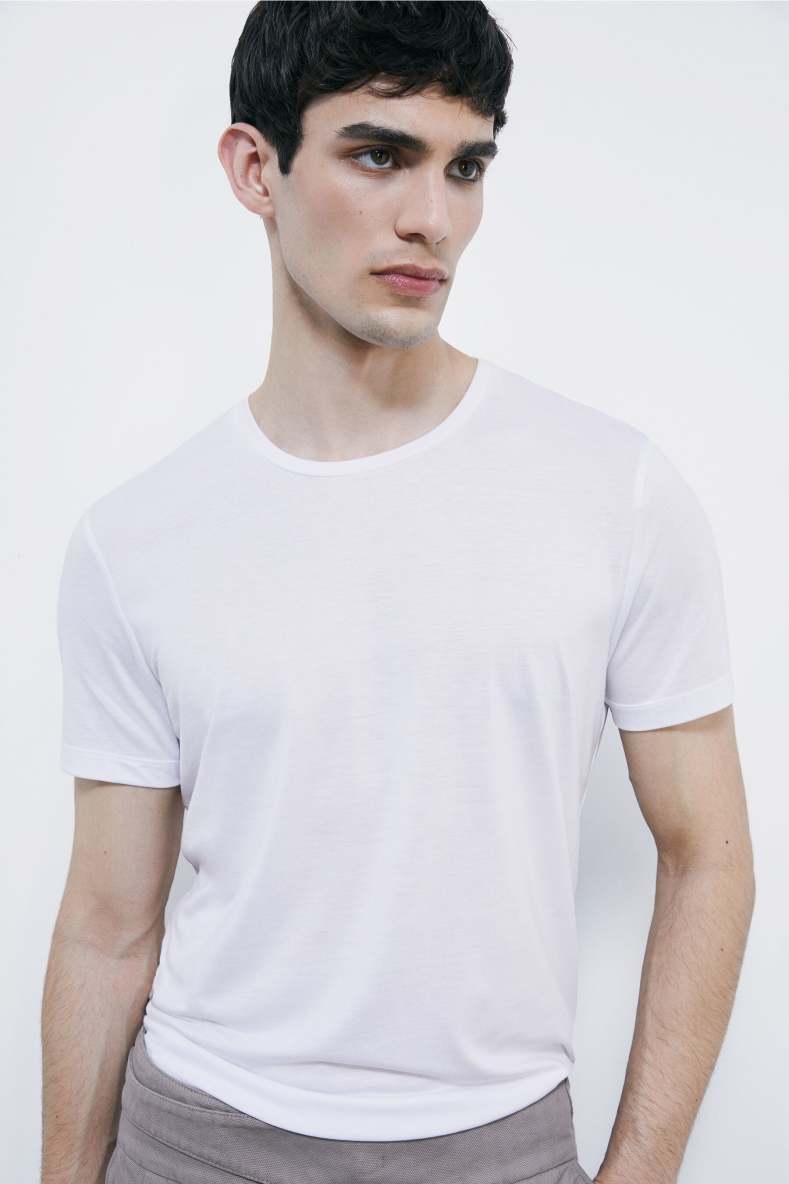 Slim-fit cotton T-shirt, White, Patrizia Pepe