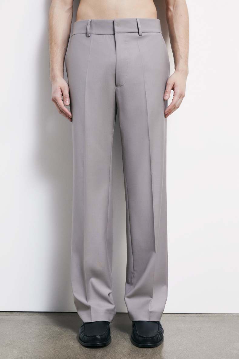 Pantalones ajustados (IM)PERFECTION de lana fr&iacute;a, Gris