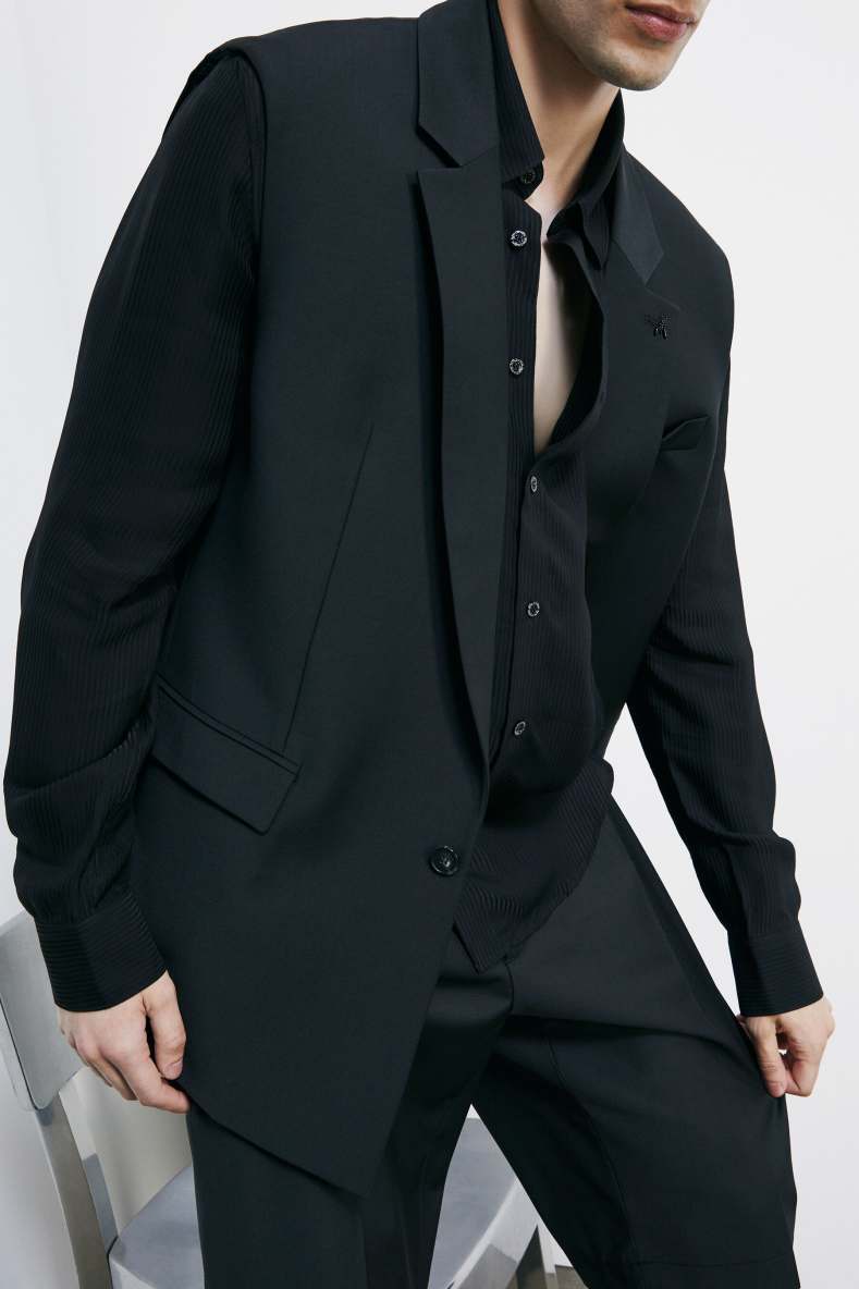 Gilet in frescolana, Nero, Patrizia Pepe