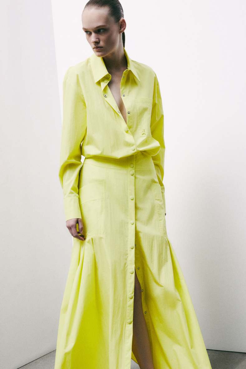 Long cotton skirt, Yellow, Patrizia Pepe