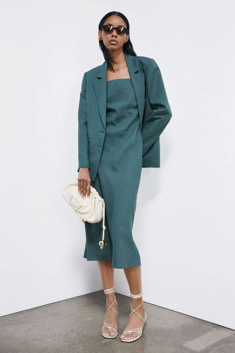 Fluid midi dress, Green, Patrizia Pepe
