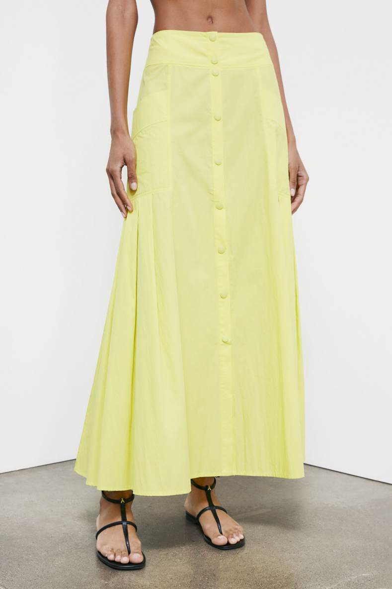 Long cotton skirt, Yellow, Patrizia Pepe