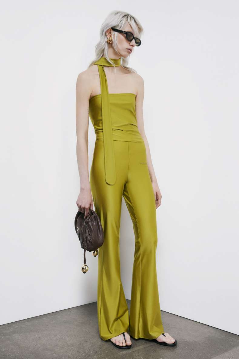 Mono slim de jersey, Verde