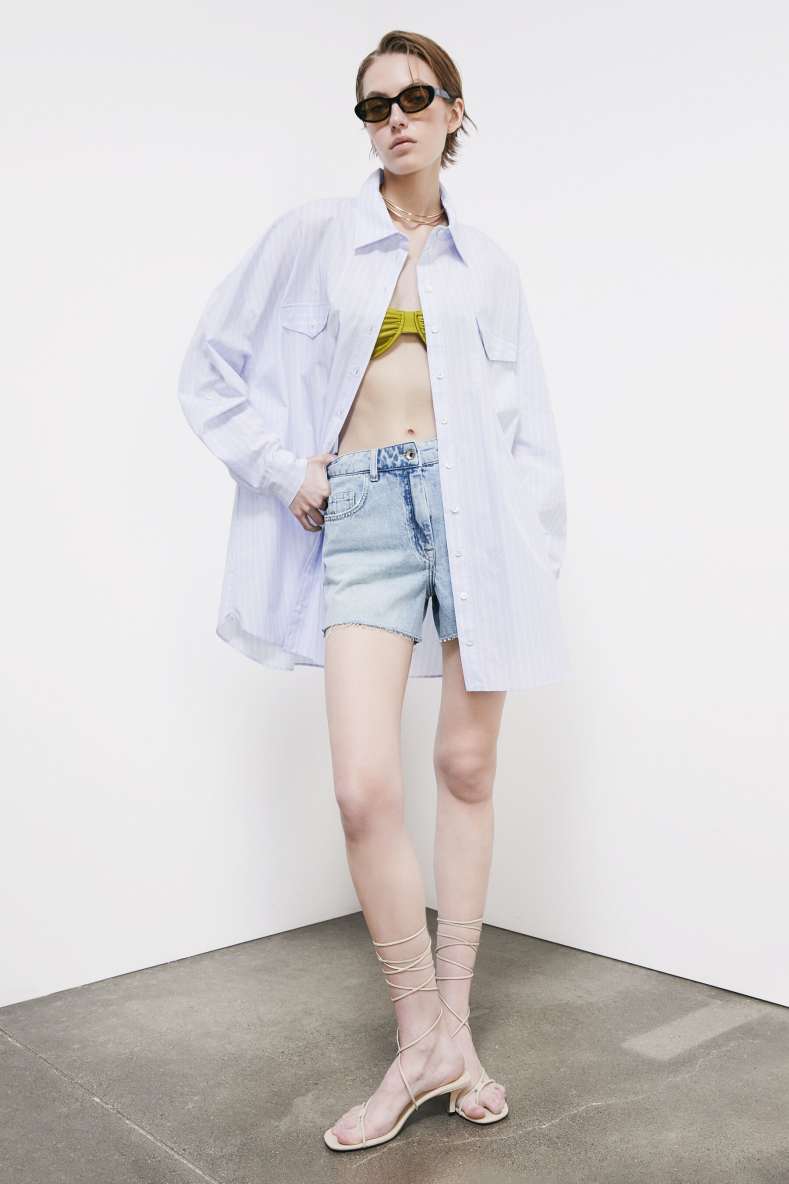 Short en jean, Bleu Ciel, Patrizia Pepe