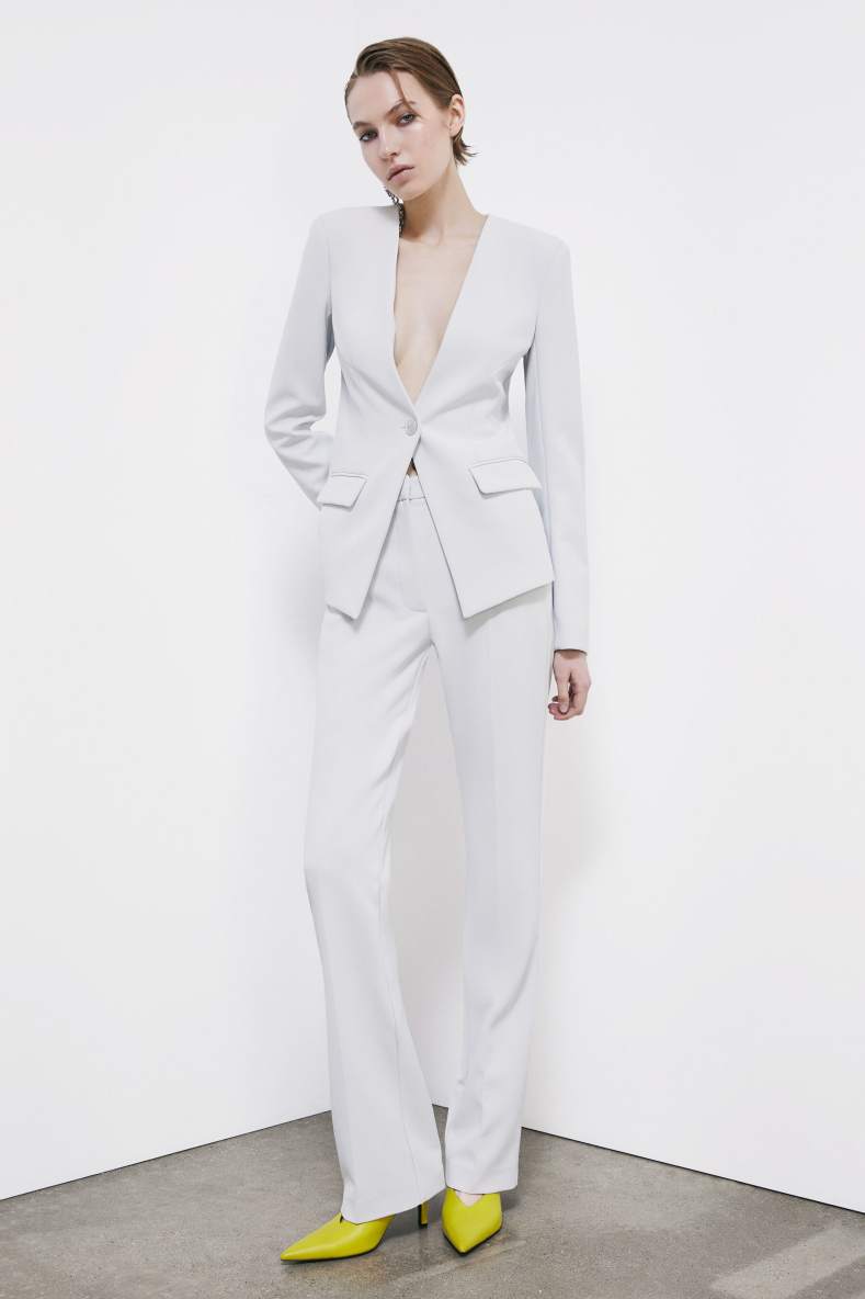 New Minimal Shape Shiny Leather Pumps, Yellow, Patrizia Pepe