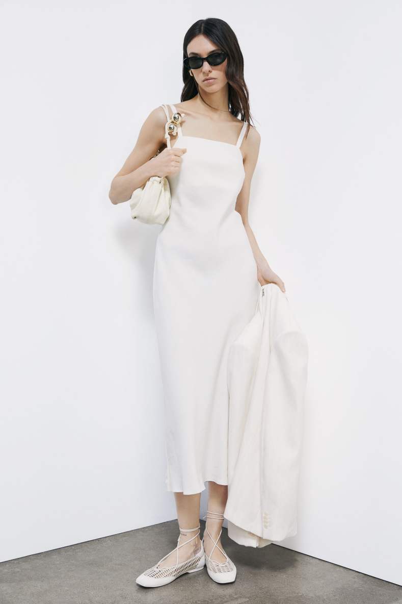 Dancing SKIN ballerinas in raffia, White, Patrizia Pepe