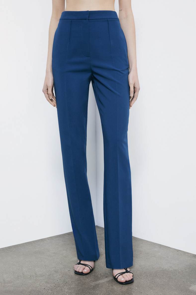 Viscose slim pants, Blue, Patrizia Pepe