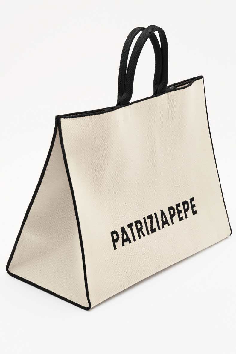 Tote Bag In the City, Wei&szlig;/Schwarz, Patrizia Pepe