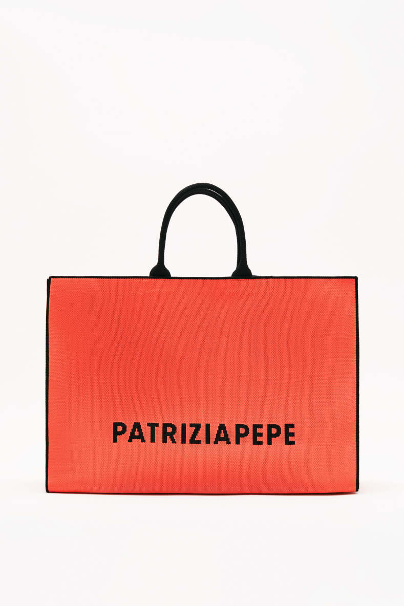Tote Bag In the City, Orange/Schwarz, Patrizia Pepe