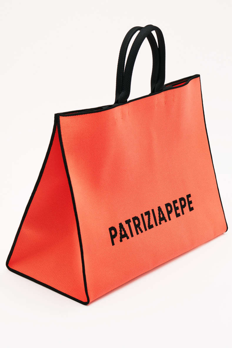 Tote Bag In the City, Orange/Schwarz, Patrizia Pepe