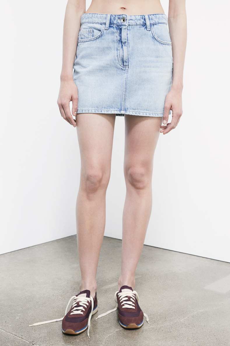 Denim mini skirt, Light Blue, Patrizia Pepe
