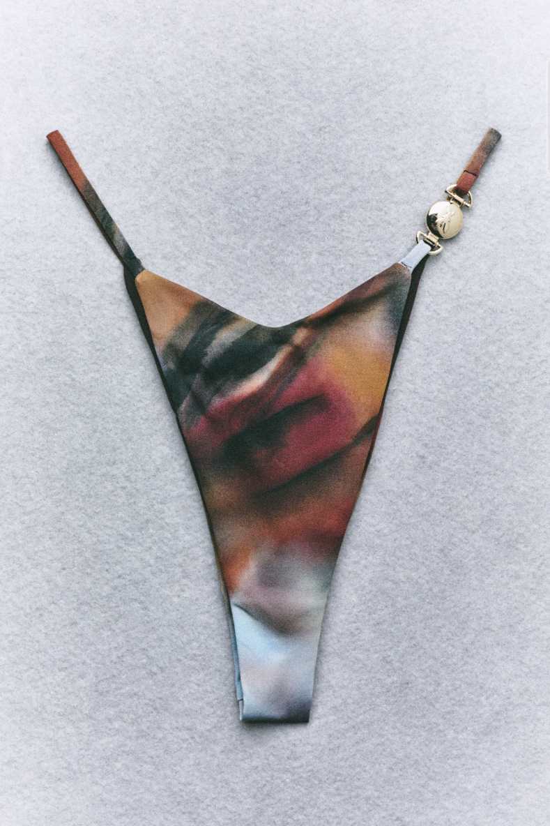 Brazilian bikini bottom in Summer Faded print, Abstract Fantasy, Patrizia Pepe