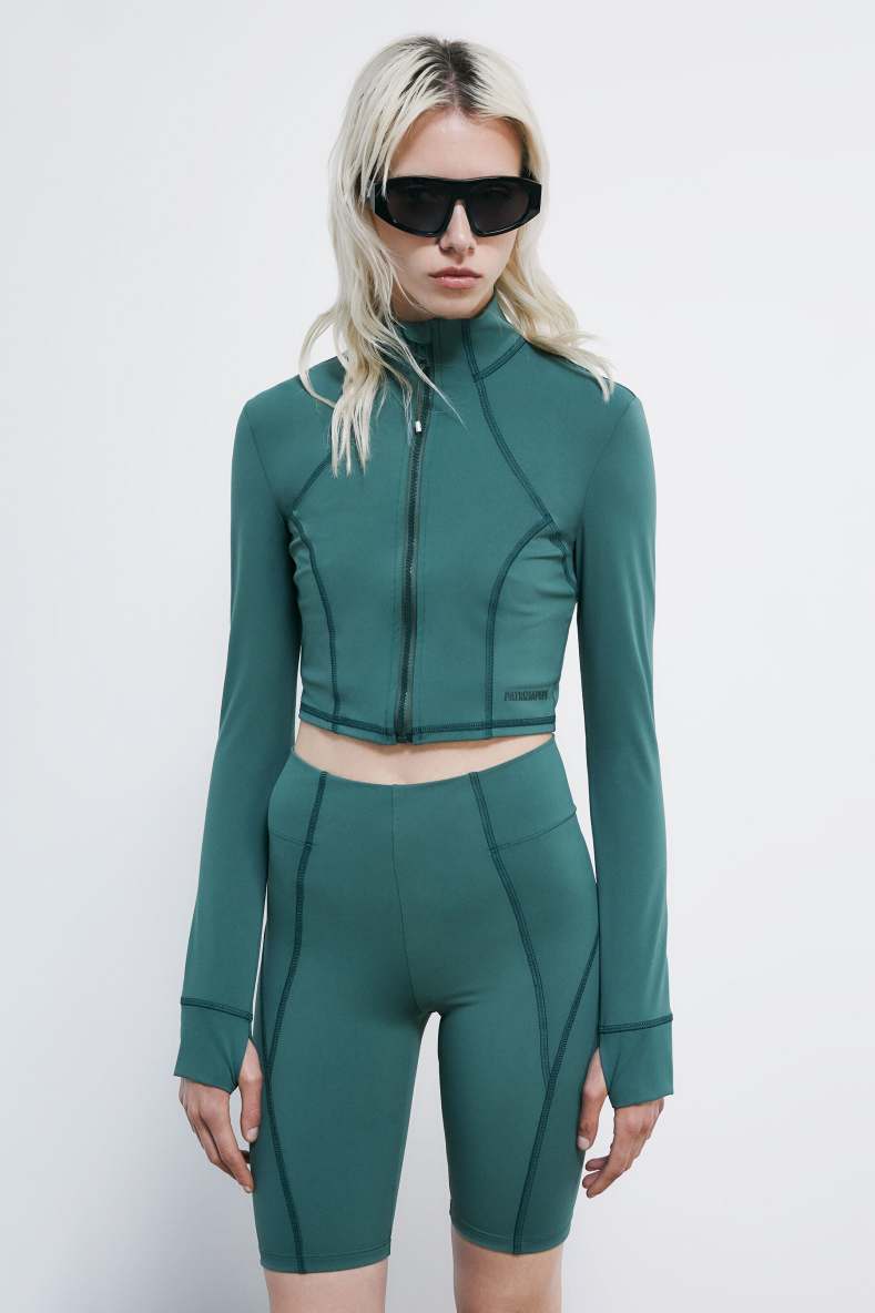 Self Retreat long-sleeve top, Green, Patrizia Pepe