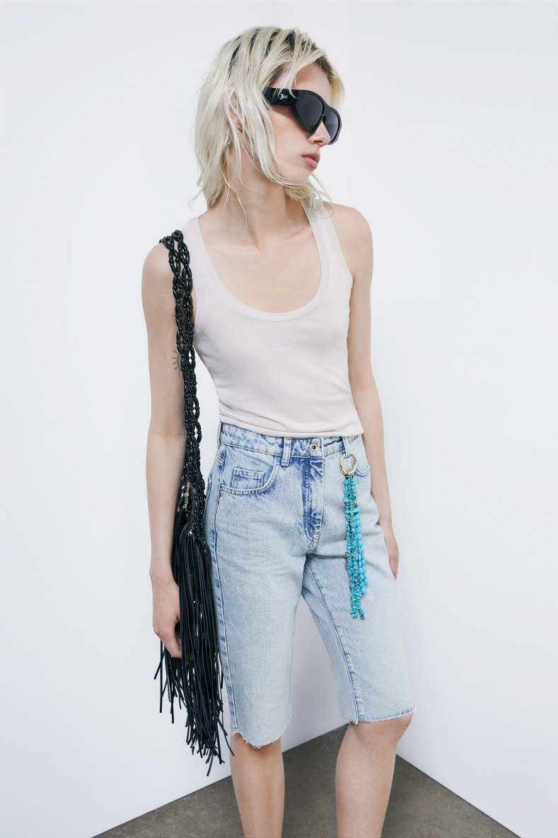 Jersey Tank Top, Grey, Patrizia Pepe