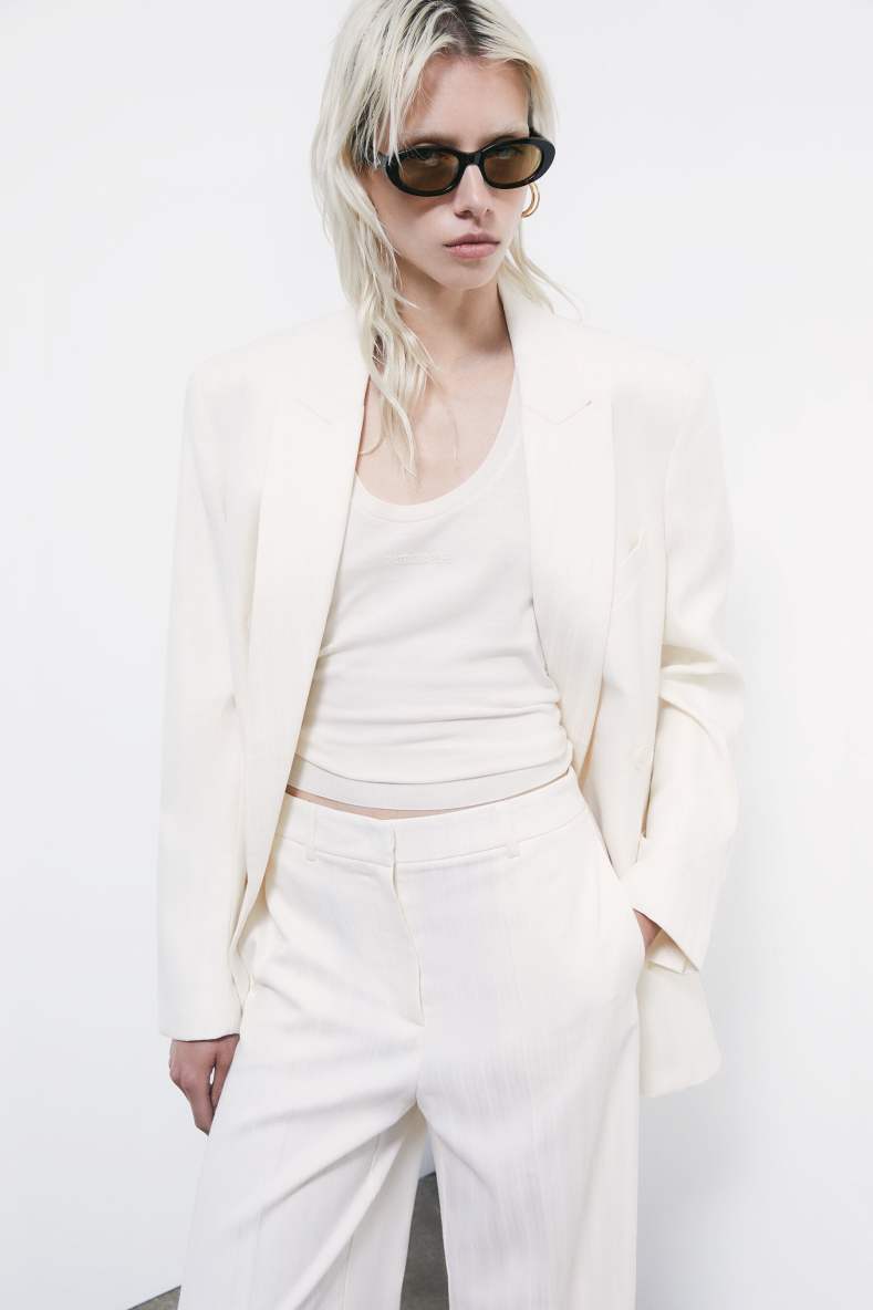 Jersey Tank Top, White, Patrizia Pepe
