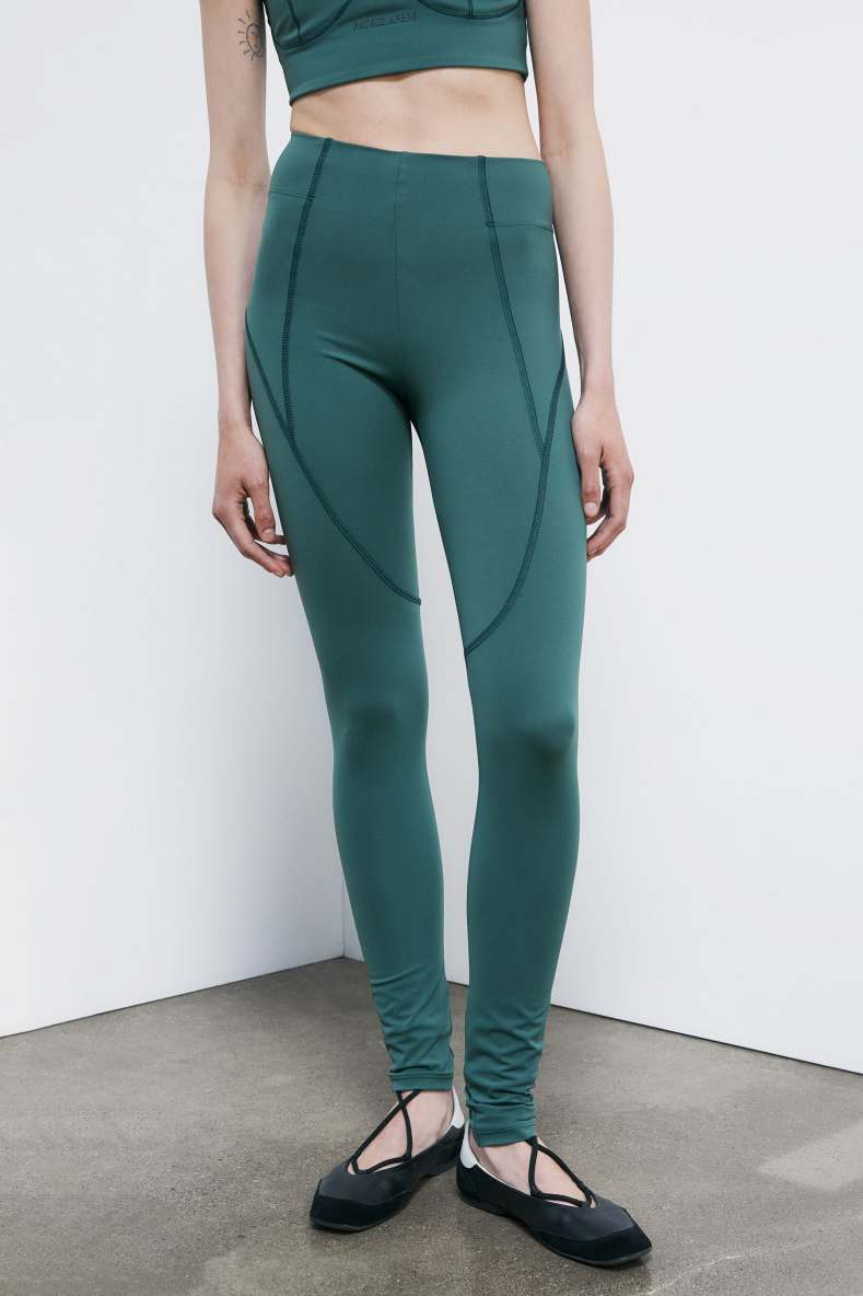 Self Retreat leggings in stretch jersey, Green, Patrizia Pepe