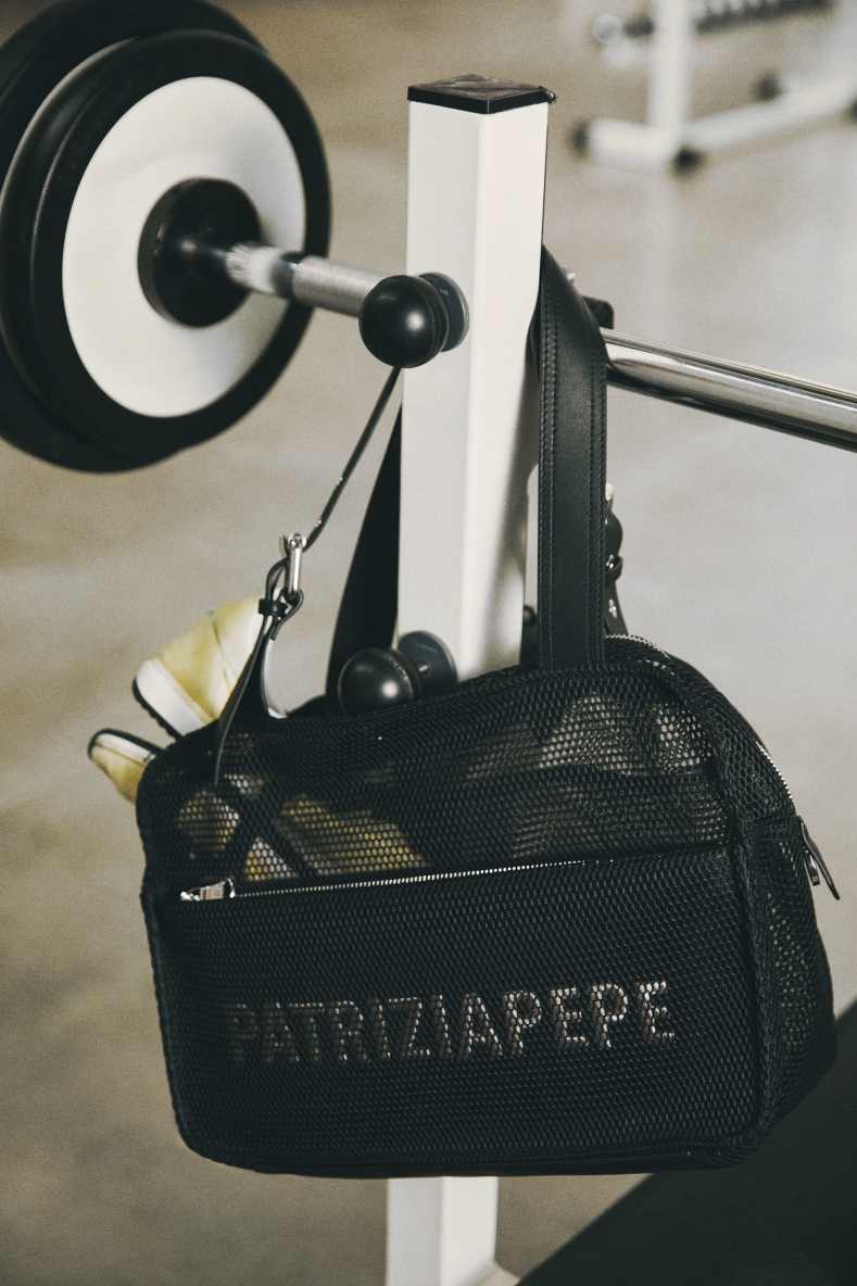 Shopping Tasche (IM)PERFECTION aus Netz, Schwarz, Patrizia Pepe