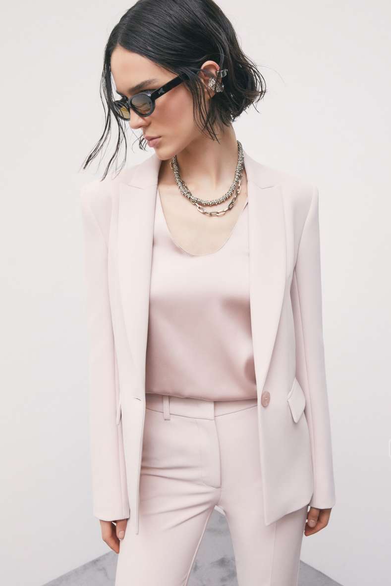 Flowing satin tank top, Pink, Patrizia Pepe