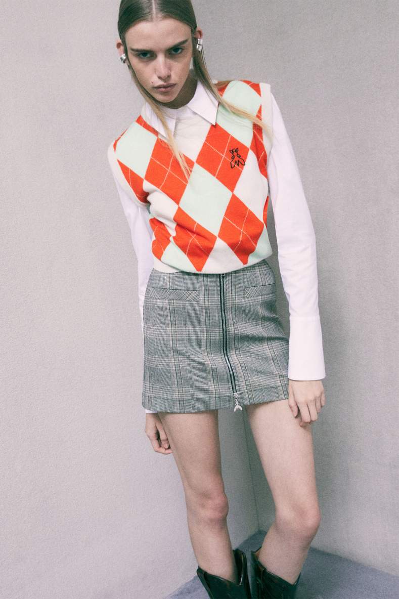 Pure wool knit vest with diamond pattern, Multicolor, Patrizia Pepe