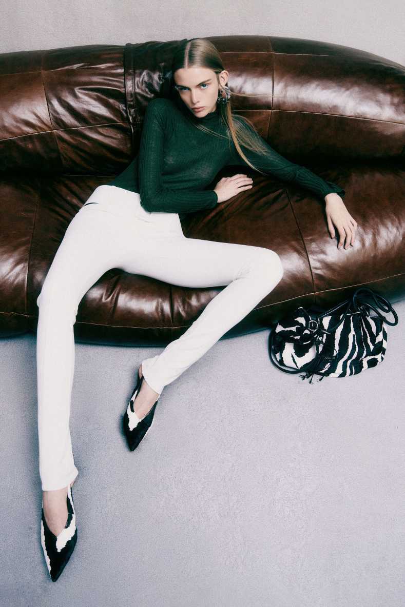 Slim-fit trousers with belt, Grey, Patrizia Pepe