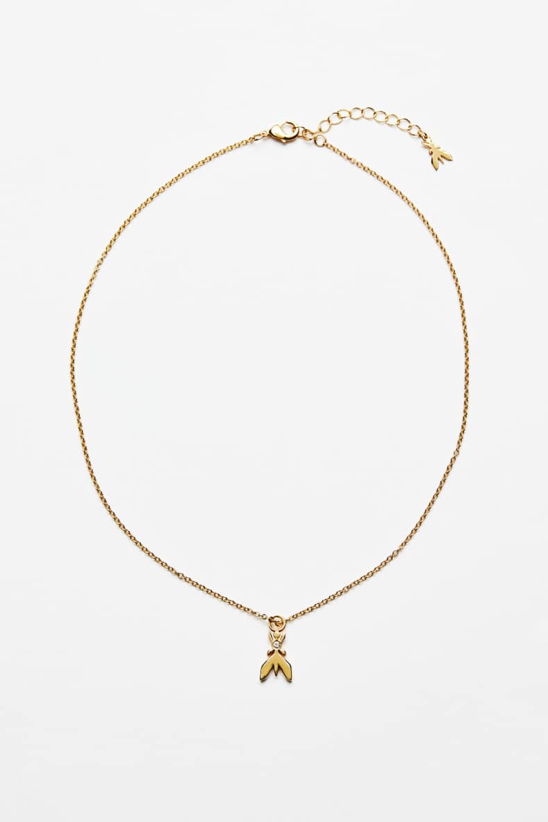 Micro Fly rhinestone necklace, Gold, Patrizia Pepe