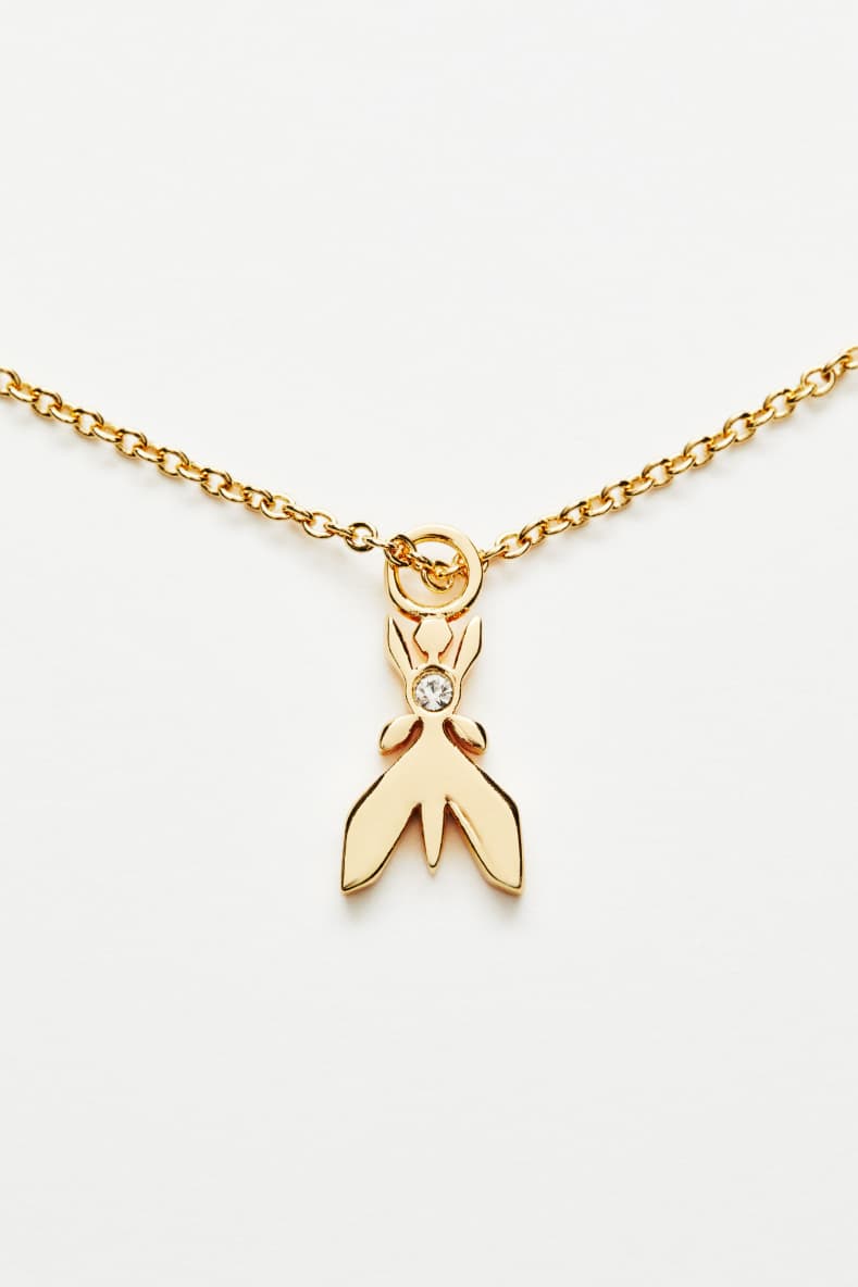 Micro Fly rhinestone necklace, Gold, Patrizia Pepe