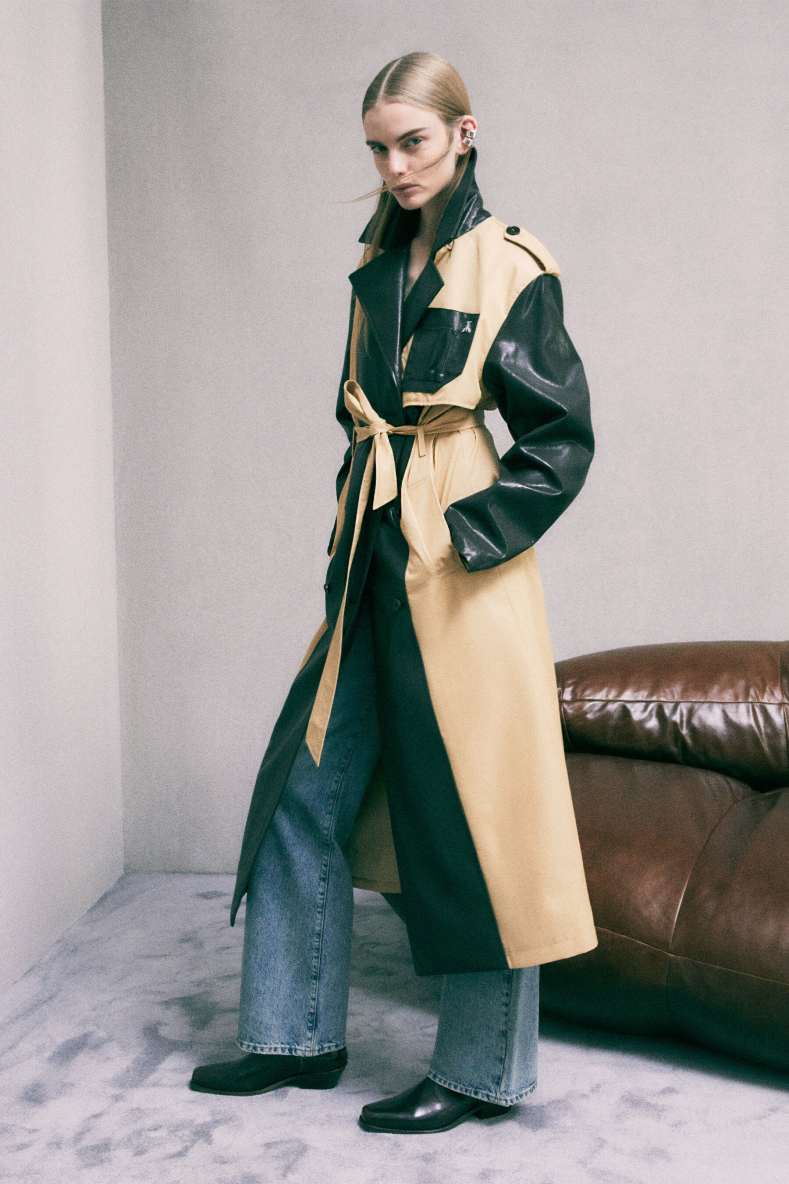 Quilted nylon coat with wool details, Beige/Brown, Patrizia Pepe