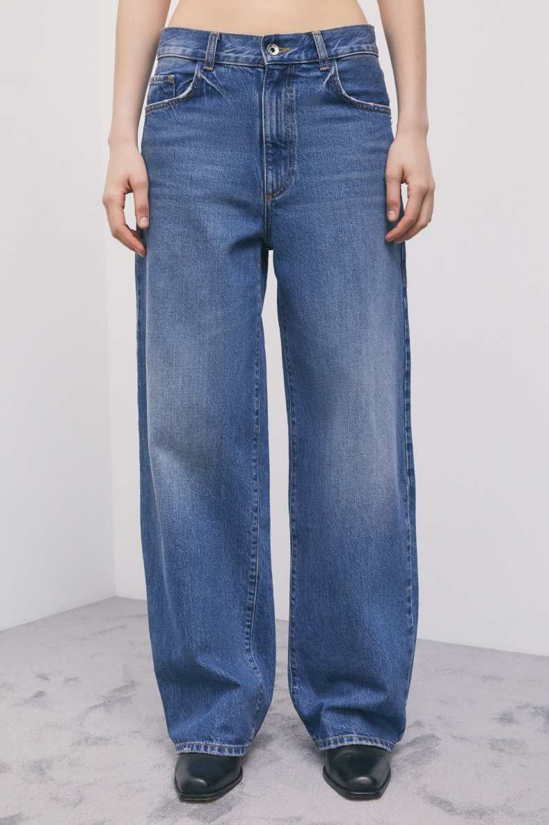 Low-Waisted Straight-Leg-Jeans, Blau, Patrizia Pepe