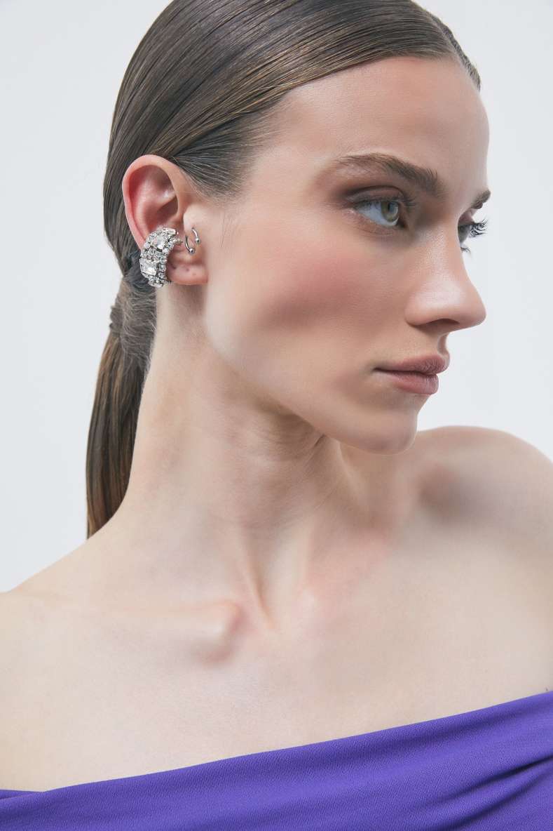 Diamond Cut earcuff, Silver, Patrizia Pepe