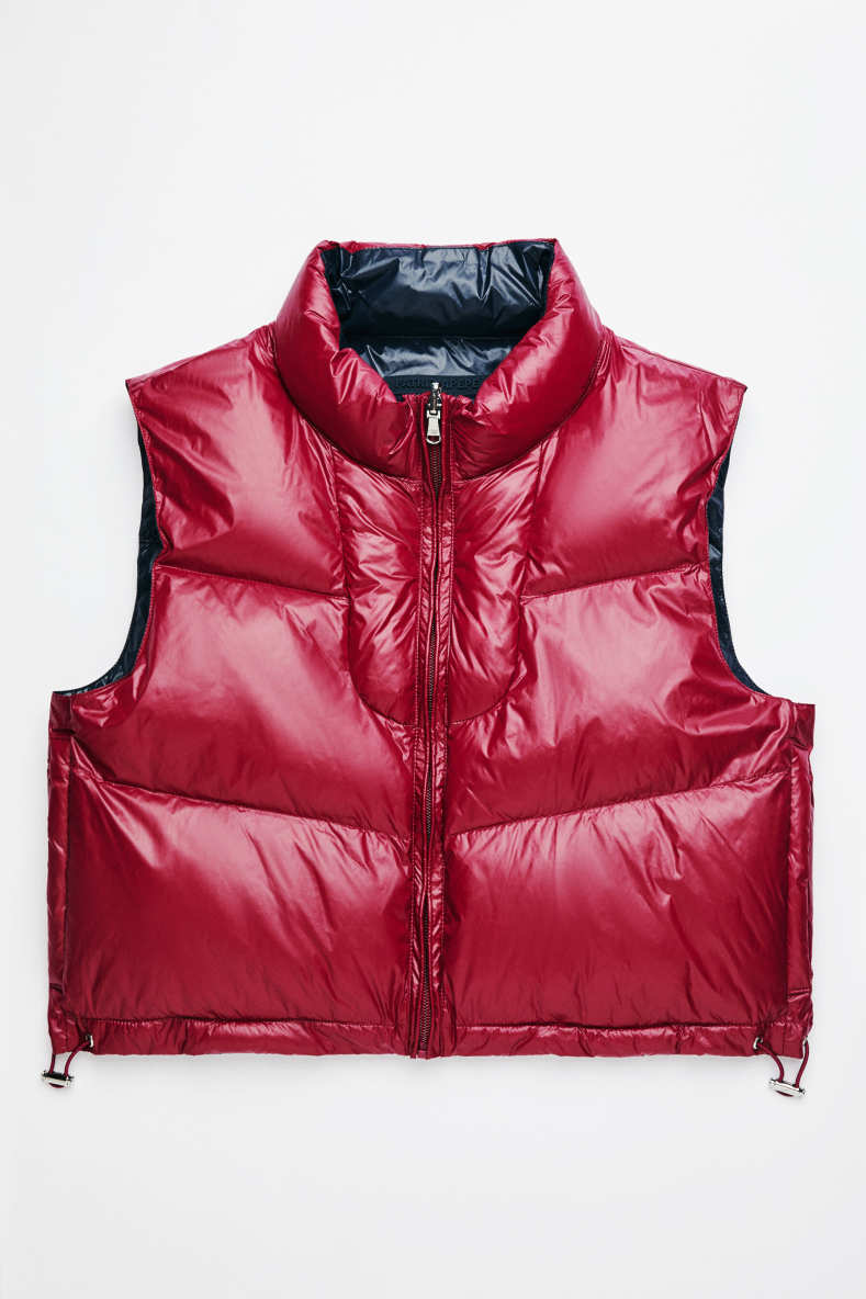 Reversible padded vest, Burgundy/Blue, Patrizia Pepe