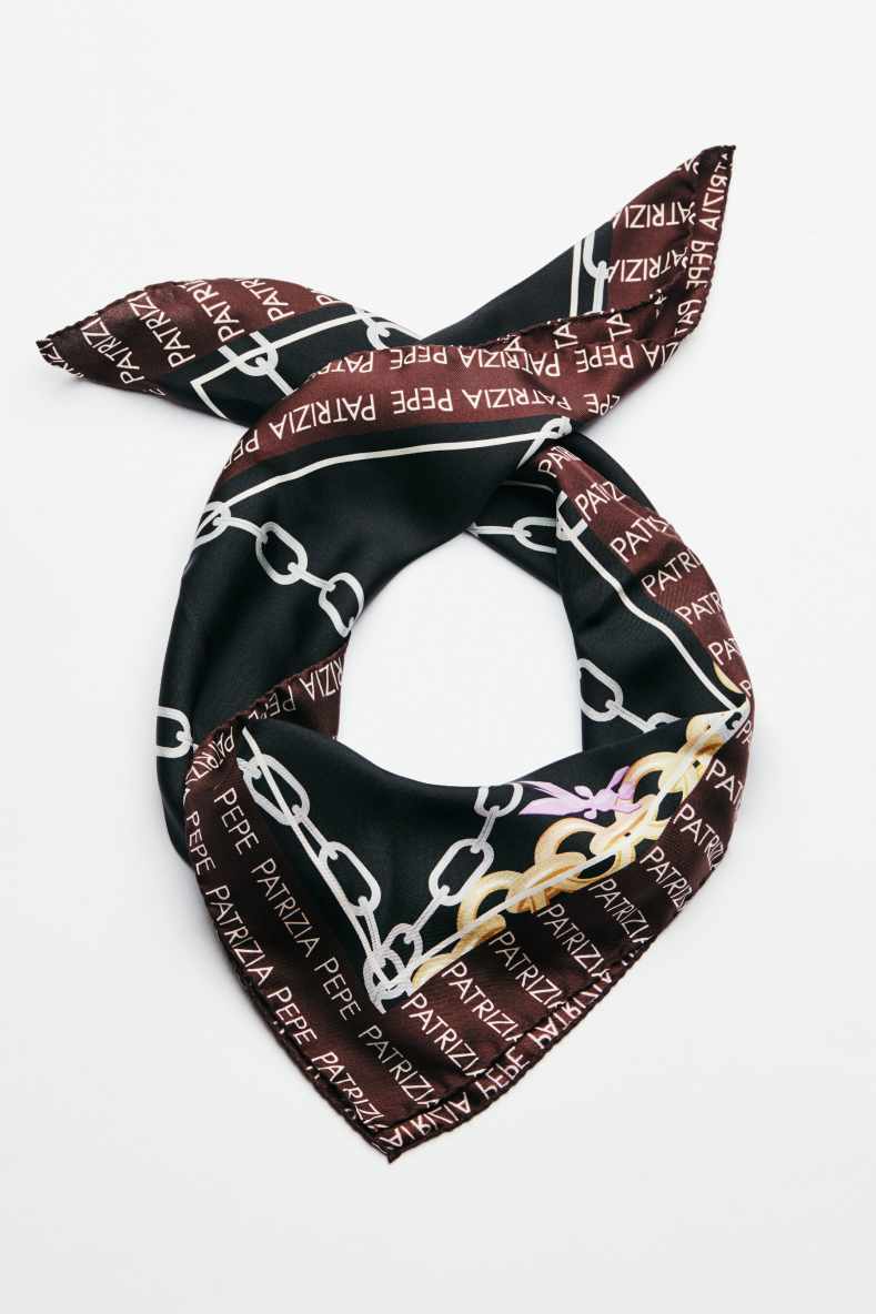 Pure silk printed scarf, Abstract Fantasy, Patrizia Pepe