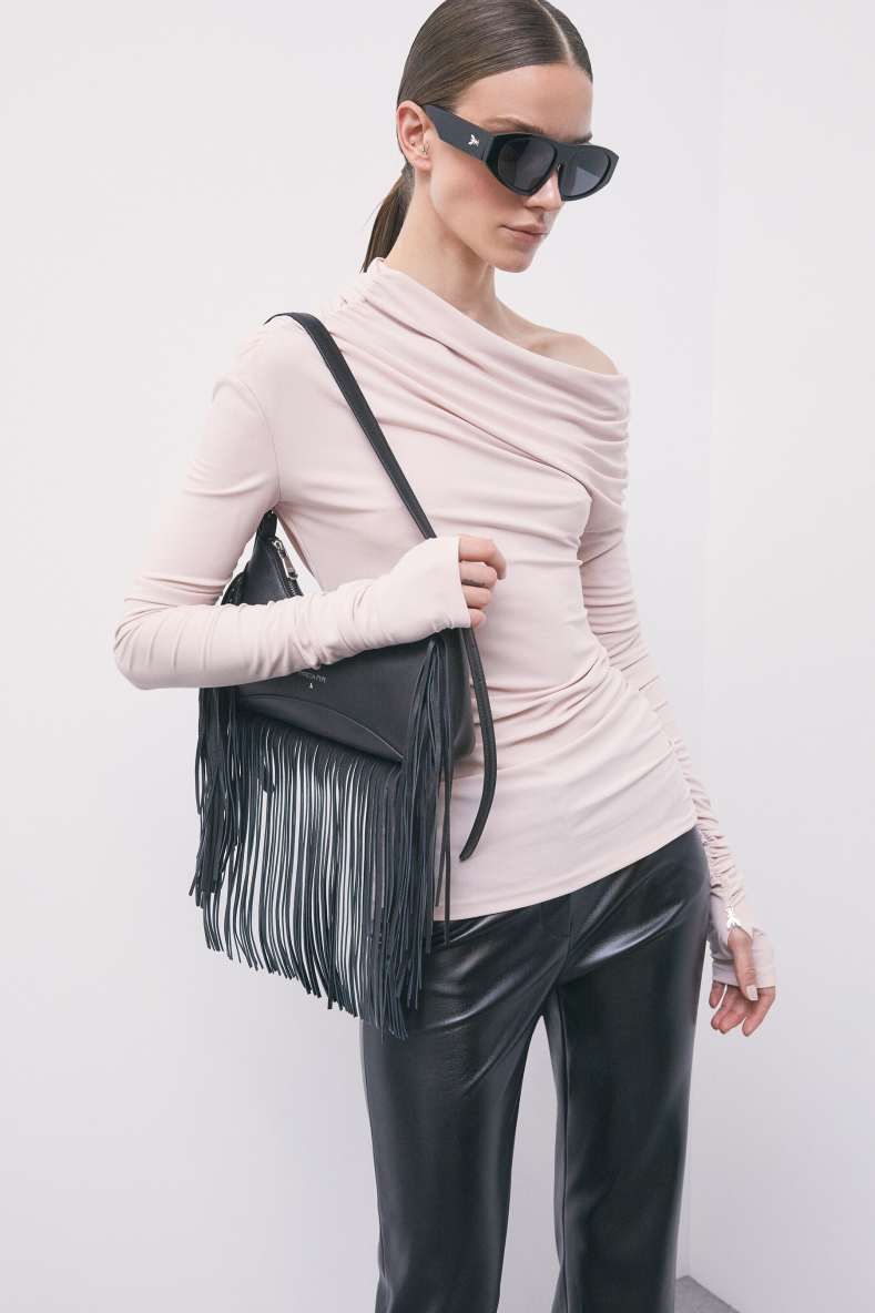 Draped off-shoulder top, Pink, Patrizia Pepe
