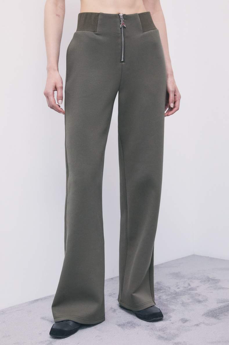 Straight-leg scuba sweatpants, Green, Patrizia Pepe