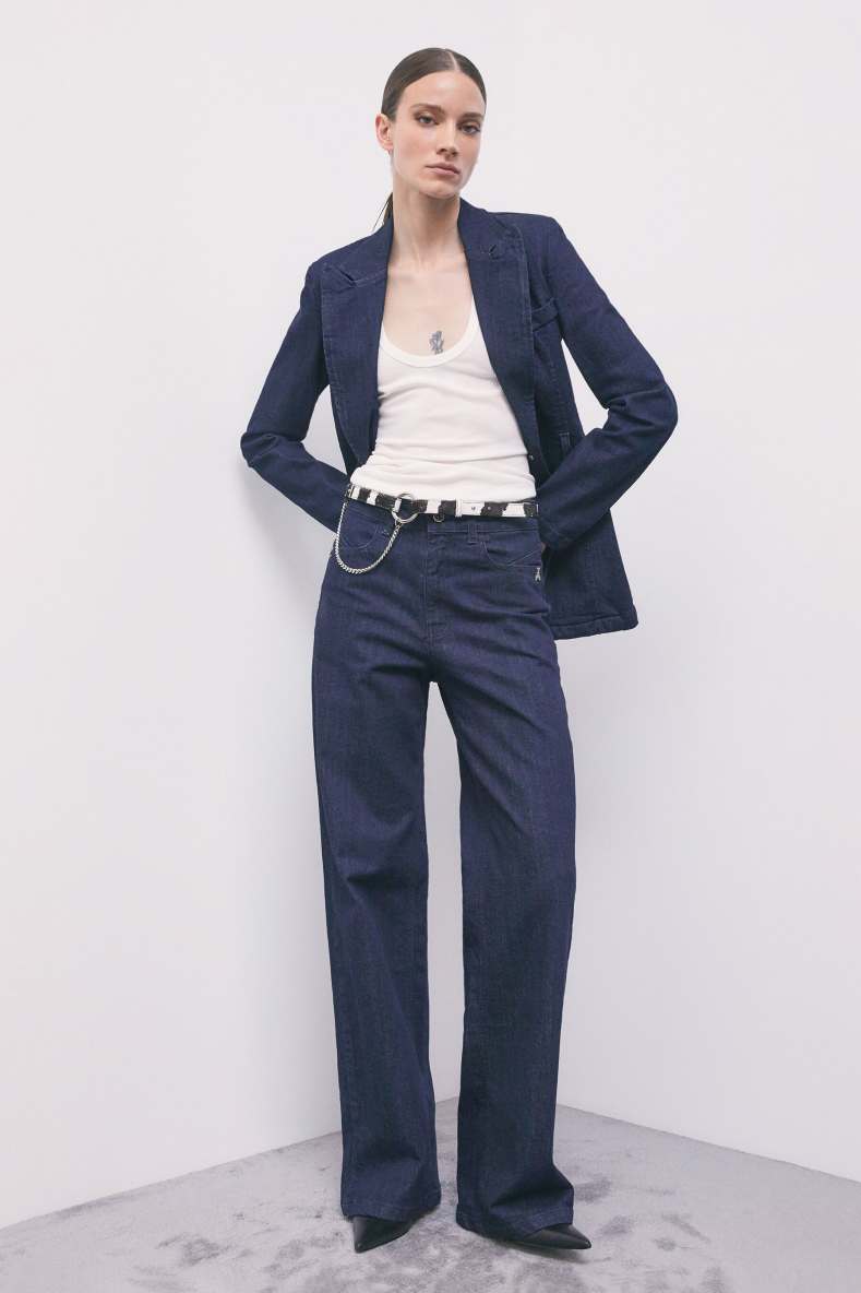 Wide-leg palazzo jeans, Blue, Patrizia Pepe