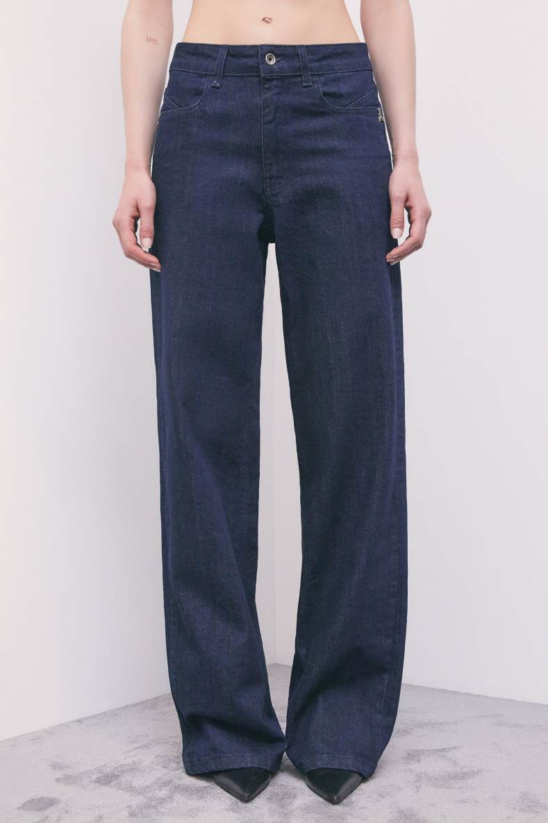 Wide-leg palazzo jeans, Blue, Patrizia Pepe