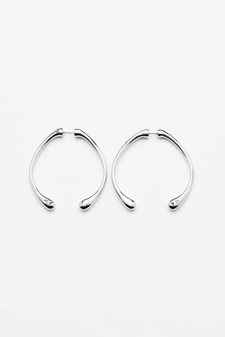 Minimal Design earrings, Silver, Patrizia Pepe