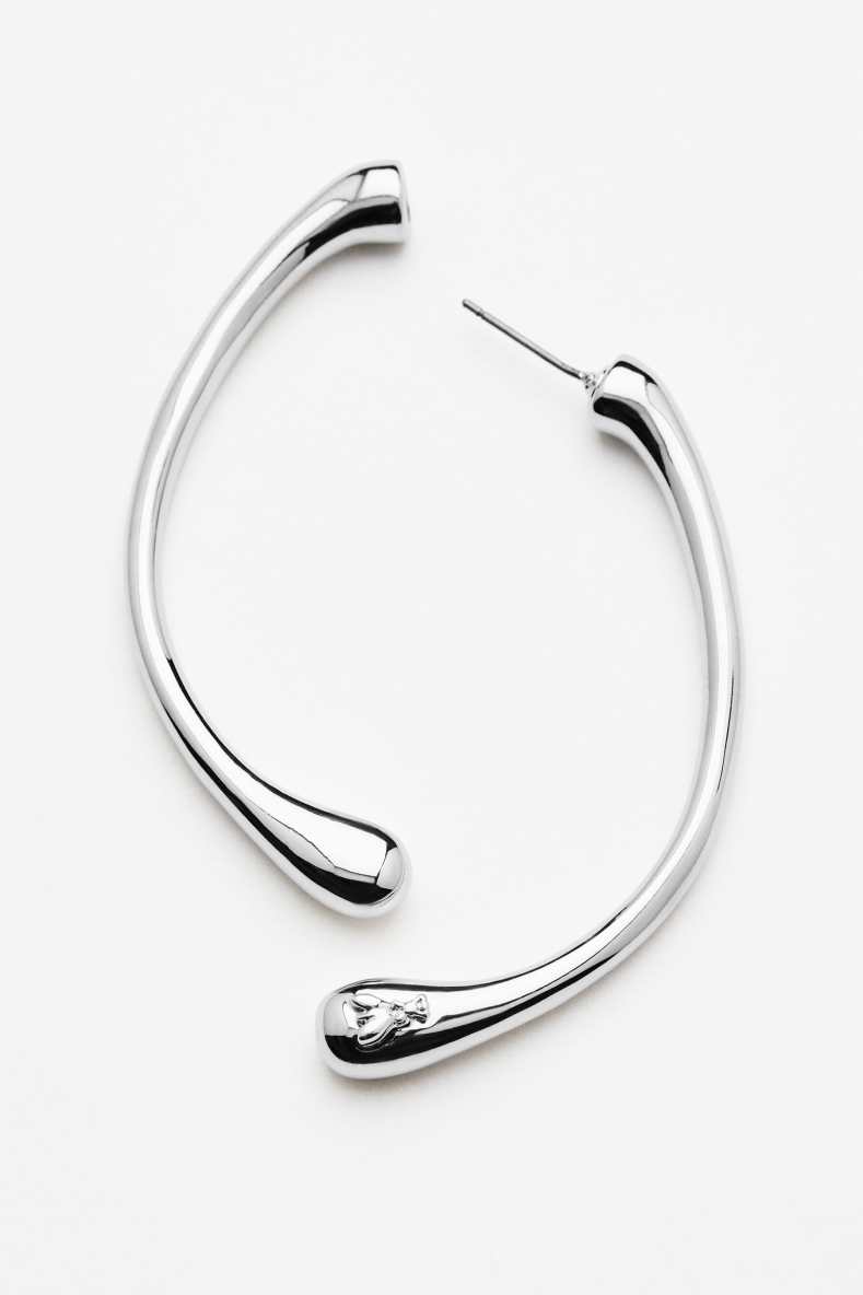 Minimal Design earrings, Silver, Patrizia Pepe