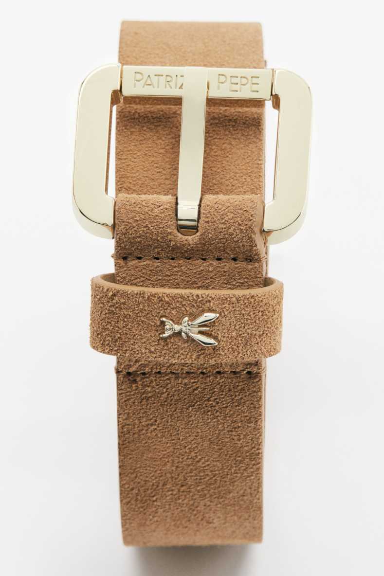 Wildlederg&uuml;rtel, Beige, Patrizia Pepe